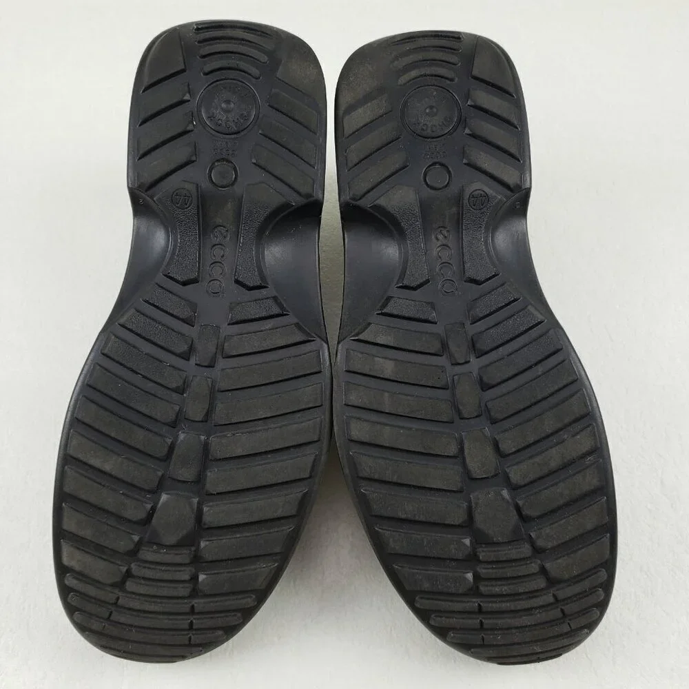 Ecco Fusion Slip On Loafer Shoe Mens 10-10.5 EU 44 Black Leather Casual Comfort